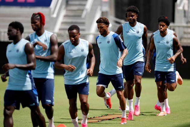 RECORD DATE NOT STATED FIFA World Cup, WM, Weltmeisterschaft, Fussball 2026 - Cape Verde training session Cape Verde players attend a training session of the team in Fort Lauderdale, USA, 02 July 2026, in preparation for FIFA World Cup Round of 32 match against Argentina on 03 July. Fort Lauderdale United States  Copyright: xAlbertoxEstevezx