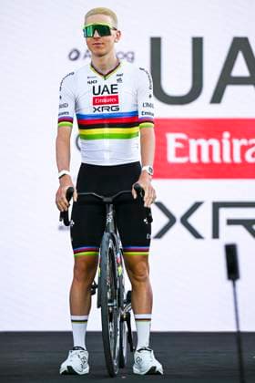 Tour de France 2026 Media Activities 02 07 2026 BARCELONA, SPAIN - JULY 02 : Pogacar Tadej (SLO) of UAE Team Emirates XRG on the podium pictured during the teams presentation prior to the 113rd edition of Tour de France an UCI World Tour 2.UWT Team Time Trial stage for Men Elite of 19 km with start in Barcelona and finish in Barcelona on July 2, 2026 in Barcelona, Spain, 02 07 2026 Barcelona Spain  Copyright: xSzymonxGruchalskix