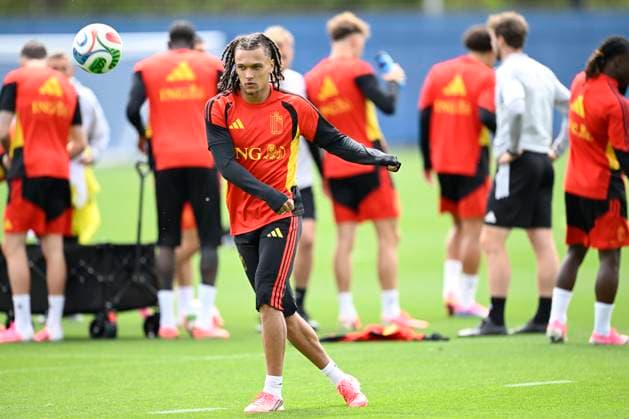 Belgian national football team - FIFA World Cup, WM, Weltmeisterschaft, Fussball 2026 - media activities 02 07 2026 RENTON, UNITED STATES OF AMERICA - JULY 02 : Moreira Da Silva Diego defender of Belgium pictured during a training session of the Belgian national football team during the FIFA World Cup 2026 on July 2, 2026 in Renton, United States of America, 02 07 2026 Renton United States of America  Copyright: xNicoxVereeckenx