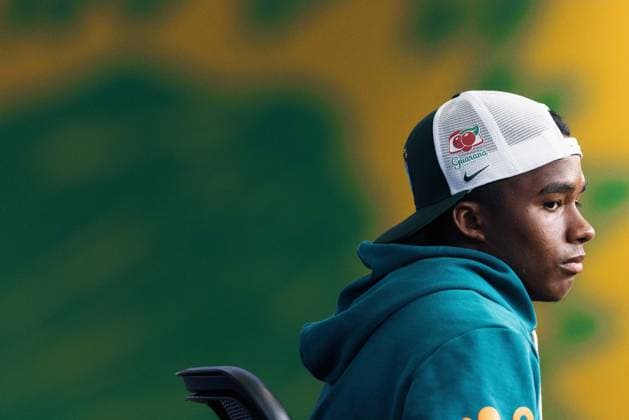 Treino da Seleção Brasileira NOVA JERSEY, NJ - 02.07.2026: TREINO DA SELEcaO BRASILEIRA - Endrick during a press conference, PK, Pressekonferenz for the Brazilian national team, Nationalteam at The Ridge Hotel in Ridge, New Jersey, United States. The Brazilian team faces Norway on Sunday in the Round of 16 of the 2026 FIFA World Cup, WM, Weltmeisterschaft, Fussball (Photo: Marcelo Machado de Melo Fotoarena) x2977283x  MarceloxMachadoxdexMelo