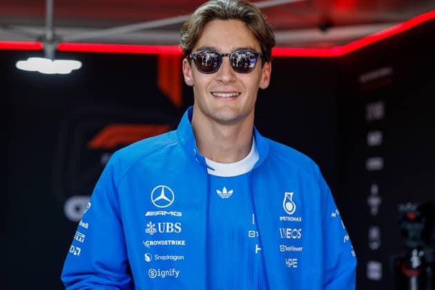 F1 - BRITISH GRAND PRIX 2026 RUSSELL George (gbr), Mercedes AMG F1 Team W17, portrait during the Formula 1 British Grand Prix 2026, 9th round of the 2026 Formula One World Championship, WM, Weltmeisterschaft from July 3 to 5, 2026 on the Silverstone Circuit, in Silverstone, United Kingdom - SilverstoneUnited Kingdom  Copyright: xPauloxMariax