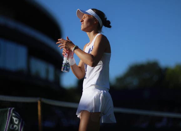 Wimbledon Championships 2026, Day One, AELTC Wimbledon, London, UK - 02 07 2026 Viktorija Golubic (SUI) during her second round match against Jasmine Paolini (ITA) in the 2026 Wimbledon Championships at the AELTC London London AELTC Wimbledon London GBR, UK NEWSPAPERS OUT Copyright: xMarkxGreenwoodx