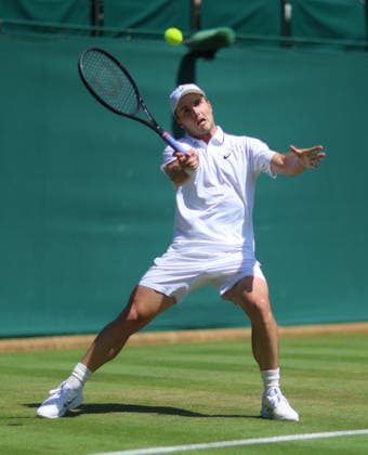 Wimbledon Championships 2026, Day One, AELTC Wimbledon, London, UK - 02 07 2026 Arthur Fray (GBR) in action during his second round match against Otto Virtanen (FIN) in the 2026 Wimbledon Championships at the AELTC London London AELTC Wimbledon London GBR, UK NEWSPAPERS OUT Copyright: xMarkxGreenwoodx