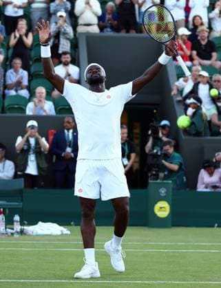 Frances Tiafoe celebrates victory over Jan Choinski in their third round match Wimbledon Tennis Championships, Day 4, The All England Lawn Tennis and Croquet Club, London, UK - 02 Jul 2026London The All England Lawn Tennis and United Kingdom  Copyright: xKieranxMcManus Shutterstockx 16970349ha