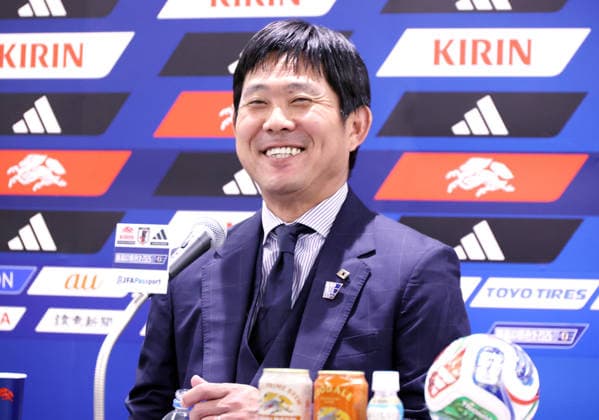 Japan s football national team, Nationalteam head coach Hajime Moriyasu speaks at a press conference, PK, Pressekonferenz after he came back from the 2026 FIFA World Cup, WM, Weltmeisterschaft, Fussball at the Japan Football Association headquarters in Tokyo on Thursday, July 2, 2026. Japan was defeatd by Brazil at the round of 32 match. Noxthirdxpartyxsales  0860606017st YoshioxTsunodax