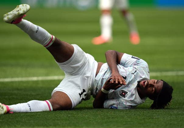 FIFA World Cup, WM, Weltmeisterschaft, Fussball 2026 - Round of 32 - Spain vs Austria Carney Chukwuemeka of Austria reacts during the FIFA World Cup 2026 Round of 32 match Spain against Austria, in Los Angeles, USA, 02 July 2026. INGLEWOOD United States  Copyright: xSCOTTxSTRAZZANTEx