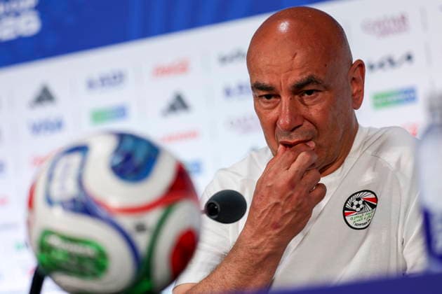 FIFA World Cup, WM, Weltmeisterschaft, Fussball 2026 - Egypt press conference, PK, Pressekonferenz Egypt s head coach Hossam Hassan gives a press conference in Dallas, Texas, USA, 02 July 2026. Egypt will face Australia on 03 July in their FIFA World Cup 2026 round of 32 match. DALLAS United States  Copyright: xCHRISTOPHERxNEUNDORFx
