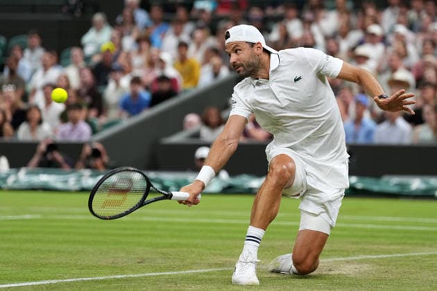 2026-07-02 The Championships - Wimbledon 2026 - Day Four LONDON, UNITED KINGDOM - JULY 2: Grigor Dimitrov of Bulgaria during Day Four of the The Championships - Wimbledon 2026 at All England Lawn Tennis and Croquet Club on July 2, 2026 in London, England. (Photo by Marleen Fouchier BSR Agency) London United Kingdom Content not available for redistribution in The Netherlands directly or indirectly through any third parties. Copyright: xBSRxAgencyx