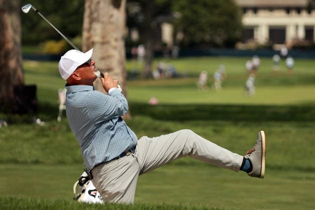 U.S. Senior Open Championship COLUMBUS, OHIO - JULY 2: Hank Kuehne of Texas hits from the bunker on the 18th fairway during the first round of the 46th U.S. Senior Open Championship 2026 at Scioto Country Club in Columbus, Ohio USA, July 2, 2026. Columbus Ohio United States  Copyright: xAmyxLemusx originalFilename:lemus-ussenior260702_npoJn.jpg