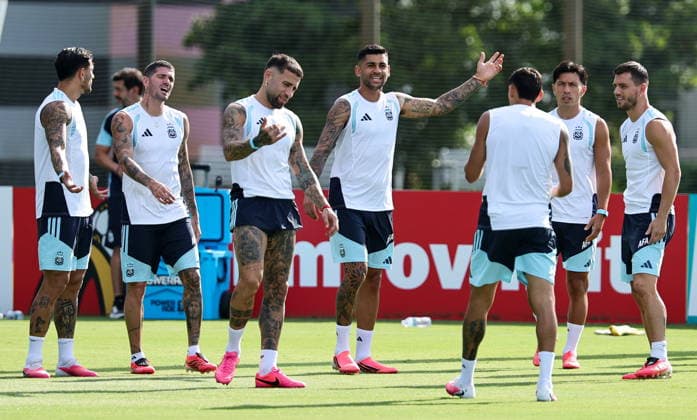 FIFA World Cup, WM, Weltmeisterschaft, Fussball 2026 - Argentina training session Argentina national soccer team players attend a training session in Fort Lauderdale, Florida, USA, 02 July 2026. Argentina will face Cape Verde on 03 July in a 2026 FIFA World Cup Round of 32 match. FORT LAUDERDALE FLORIDA United States  Copyright: xCRISTOBALxHERRERA-ULASHKEVICHx