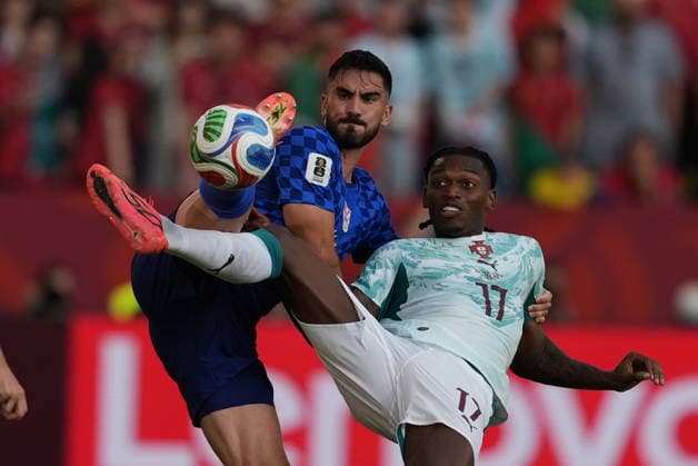 Portugal v Croatia - FIFA World Cup, WM, Weltmeisterschaft, Fussball 2026 - Round of 32 TORONTO, CANADA - JULY 02: Rafael Leao (17) of Portugal in action during the 2026 FIFA World Cup First Stage Group I match between Portugal and Croatia at Toronto Stadium (BMO Field) in Toronto, Ontario, Canada on July 02, 2026. Mert Alper Dervis Anadolu Ontario Canada. Editorial use only. Please get in touch for any other usage.  Copyright: x2026xAnadoluxMertxAlperxDervisx