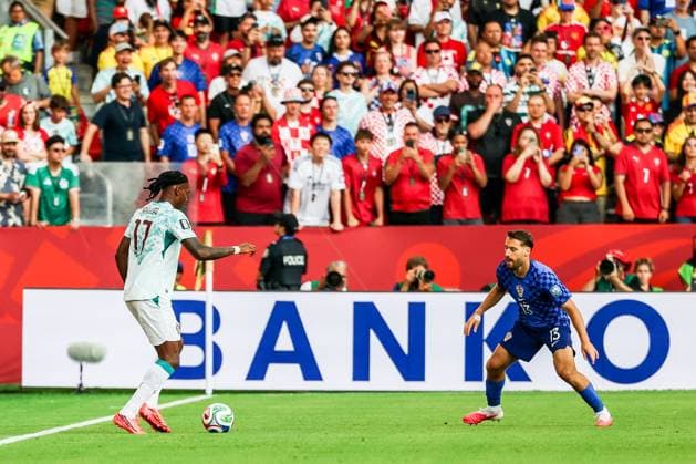 RECORD DATE NOT STATED FIFA World Cup, WM, Weltmeisterschaft, Fussball 2026 - round of 32 - portugal v croatia rafael leao player of portugal and nikola vlasic player of croatia during the fifa world cup 2026 round of 32 match between portugal and croatia, at the toronto stadium, in toronto, canada, on thursday, july 02, 2026.(Foto: William Volcov Brazil Photo Press IMAGO) Sports toronto CA canada Copyright: xWILLIAMxVOLCOVx