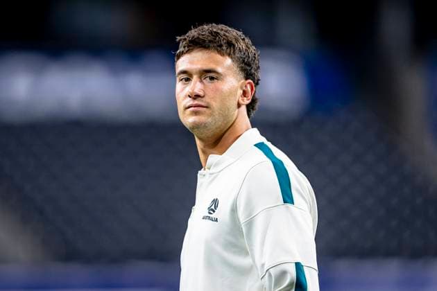 DALLAS - Alessandro Circati of Australia during the 2026 World Cup at AT&T Stadium on July 2, 2026, in Dallas, United States. (Photo by Stefan Koops EYE4IMAGES DeFodi Images) - *** DALLAS: Alessandro Circati of Australia during the 2026 World Cup at AT&T Stadium on July 2, 2026, in Dallas, United States. Photo by Stefan Koops, EYE4IMAGES, DeFodi Images