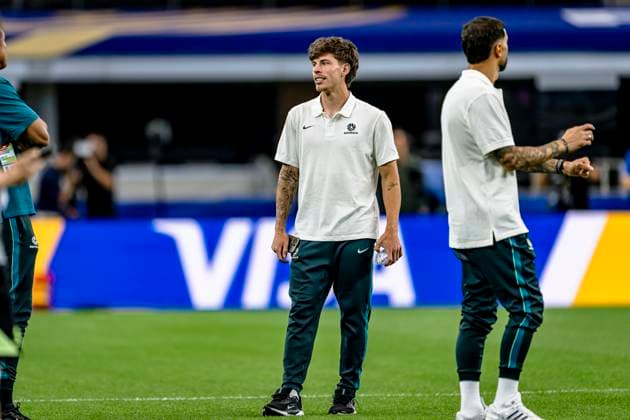 DALLAS - Jordan Bos of Australia during the 2026 World Cup at AT&T Stadium on July 2, 2026, in Dallas, United States. (Photo by Stefan Koops EYE4IMAGES DeFodi Images) - *** DALLAS: Jordan Bos of Australia during the 2026 World Cup at AT&T Stadium on July 2, 2026, in Dallas, United States. Photo by Stefan Koops, EYE4IMAGES, DeFodi Images