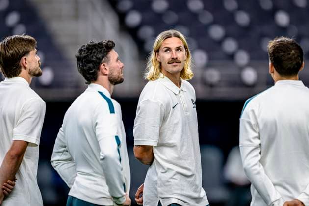 DALLAS - Jackson Irvine of Australia during the 2026 World Cup at AT&T Stadium on July 2, 2026, in Dallas, United States. (Photo by Stefan Koops EYE4IMAGES DeFodi Images) - *** DALLAS: Jackson Irvine of Australia during the 2026 World Cup at AT&T Stadium on July 2, 2026, in Dallas, United States. Photo by Stefan Koops, EYE4IMAGES, DeFodi Images