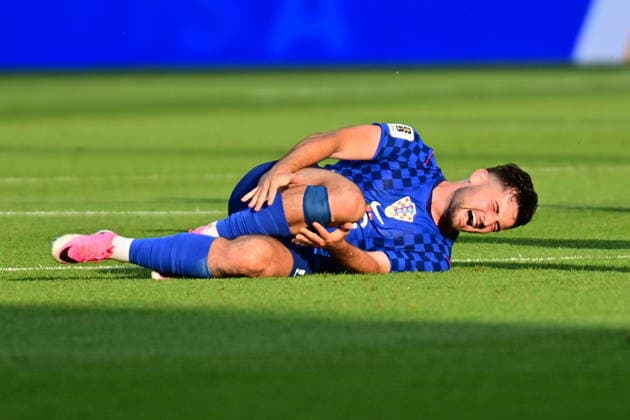 FIFA World Cup, WM, Weltmeisterschaft, Fussball 2026 - Round of 32 - Portugal vs Croatia Martin Baturina of Croatia falls on the ground during the FIFA World Cup 2026 Round of 32 match Portugal against Croatia, in Toronto, Canada, 02 July 2026. TORONTO Canada  Copyright: xEDUARDOxLIMAx