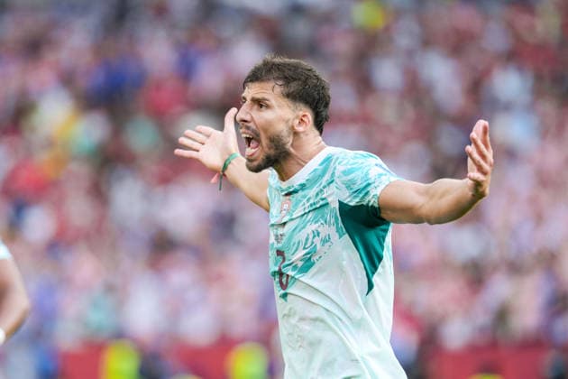 Ruben Dias of Portugal gestures during a FIFA Men’s World Cup 2026 round of 32 football match between Portugal and Croatia at Toronto Stadium, in Toronto July 02th 2026 (Photo by Alexandra Fechete SPP)  Copyright: xAlexandraxFechete SPPx Sportspressphoto_SPR182981