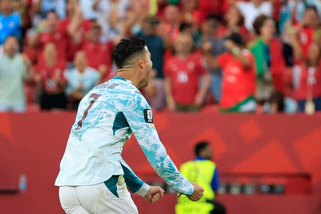Cristiano Ronaldo of Portugal celebrates after scoring during a 2026 FIFA World Cup, WM, Weltmeisterschaft, Fussball match between Portugal and Croatia at BMO Stadium in Toronto, Canada, 02 July 2026. FIFA World Cup 2026 - Round of 32 - Portugal vs. Croatia !ACHTUNG: NUR REDAKTIONELLE NUTZUNG!  Copyright: xBienvenidoxVelascox GR5097 20260703-55020783054_1