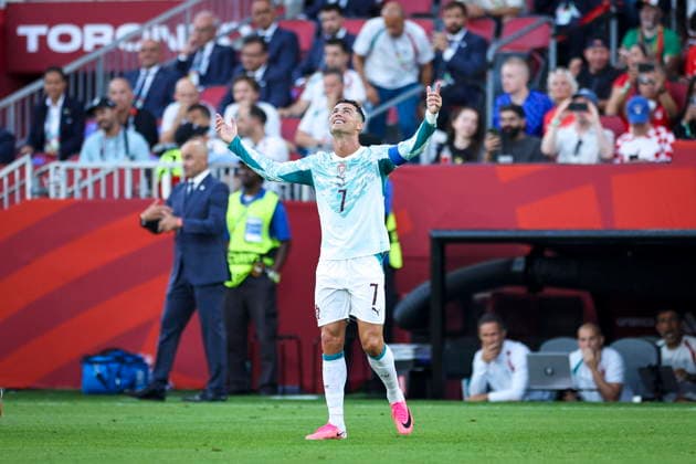 FIFA World Cup, WM, Weltmeisterschaft, Fussball 2026 - Round of 32 - Portugal vs Croatia Cristiano Ronaldo of Portugal celebrates scoring the 1-1 goal during the FIFA World Cup 2026 Round of 32 match Portugal against Croatia, in Toronto, Canada, 02 July 2026. Palm Beach Florida United States  Copyright: xMIGUELxA.xLOPESx
