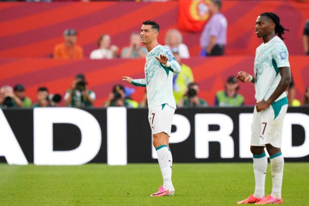 Portugal v Croatia: Round Of 32 - FIFA World Cup, WM, Weltmeisterschaft, Fussball 2026 Cristiano Ronaldo of Portugal reacts during the FIFA World Cup 2026 Round Of 32 match between Portugal and Croatia at Toronto Stadium on July 02, 2026 in Toronto, Ontario. Toronto ON Canada  Copyright: xJosexBretonx originalFilename:bretonhernandez-portugal260702_nphe2.jpg