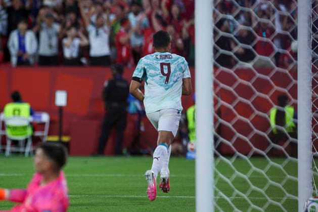 FIFA World Cup, WM, Weltmeisterschaft, Fussball 2026 - Round of 32 - Portugal vs Croatia Portugal s Goncalo Ramos celebrates scoring the 2-1 goal during the FIFA World Cup 2026 Round of 32 match Portugal against Croatia, in Toronto, Canada, 02 July 2026. Palm Beach Florida United States  Copyright: xMIGUELxA.xLOPESx
