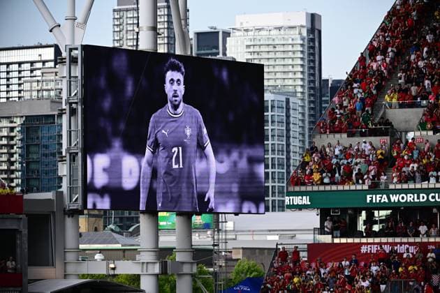 July 2, 2026, Toronto, On, CANADA: Portugal s Diogo Jota picture is shown during a tribute during the first half of a World Cup round of 32 soccer match, in Toronto on Thursday, July 2, 2026. Canada News - July 2, 2026  - ZUMAc35_ 20260702_zaf_c35_136 Copyright: xSammyxKoganx