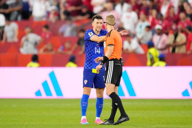 Portugal v Croatia: Round Of 32 - FIFA World Cup, WM, Weltmeisterschaft, Fussball 2026 Ivan Perisic of Croatia protests during the FIFA World Cup 2026 Round Of 32 match between Portugal and Croatia at Toronto Stadium on July 02, 2026 in Toronto, Ontario. Toronto ON Canada  Copyright: xJosexBretonx originalFilename:bretonhernandez-portugal260702_npzpD.jpg