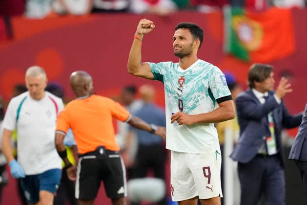 Portugal v Croatia: Round Of 32 - FIFA World Cup, WM, Weltmeisterschaft, Fussball 2026 Goncalo Ramos of Portugal celebrates after scoring his team s second goal during the FIFA World Cup 2026 Round Of 32 match between Portugal and Croatia at Toronto Stadium on July 02, 2026 in Toronto, Ontario. Toronto ON Canada  Copyright: xJosexBretonx originalFilename:bretonhernandez-portugal260702_nplJ5.jpg