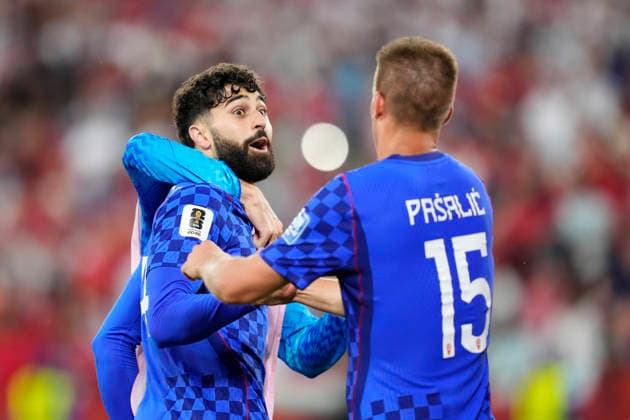 Portugal v Croatia: Round Of 32 - FIFA World Cup, WM, Weltmeisterschaft, Fussball 2026 Josko Gvardiol of Croatia celebrates after scoring his team s second goal later disallowed by VAR during the FIFA World Cup 2026 Round Of 32 match between Portugal and Croatia at Toronto Stadium on July 02, 2026 in Toronto, Ontario. Toronto ON Canada  Copyright: xJosexBretonx originalFilename:bretonhernandez-portugal260702_npcpq.jpg