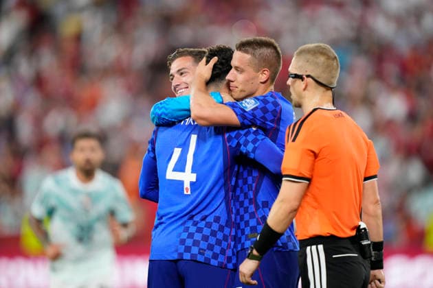 Portugal v Croatia: Round Of 32 - FIFA World Cup, WM, Weltmeisterschaft, Fussball 2026 Josko Gvardiol of Croatia celebrates after scoring his team s second goal later disallowed by VAR during the FIFA World Cup 2026 Round Of 32 match between Portugal and Croatia at Toronto Stadium on July 02, 2026 in Toronto, Ontario. Toronto ON Canada  Copyright: xJosexBretonx originalFilename:bretonhernandez-portugal260702_npBRF.jpg