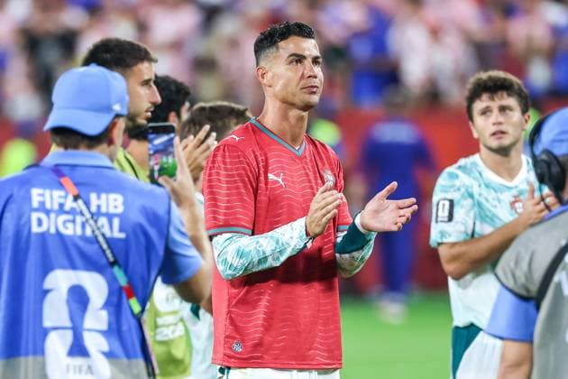 RECORD DATE NOT STATED FIFA World Cup, WM, Weltmeisterschaft, Fussball 2026 - Round of 32 - Portugal v Croatia Cristiano Ronaldo player of Portugal wears the nÂ° 21 shirt in tribute to Diogo Jota who passed away last year after the FIFA World Cup 2026 Round of 32 match between Portugal and Croatia, at the Toronto Stadium, in Toronto, Canada, on Thursday, July 02, 2026.(Foto: William Volcov Brazil Photo Press IMAGO) Sports Toronto CA Canada Copyright: xWILLIAMxVOLCOVx