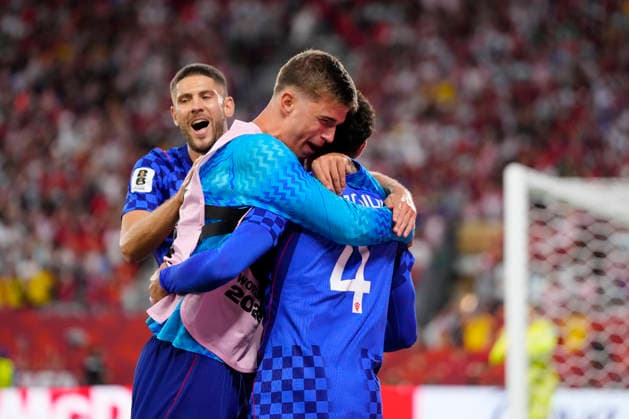 July 2, 2026, Toronto, Ontario, Canada: Josko Gvardiol of Croatia celebrates after scoring his team s second goal later disallowed by VAR during the FIFA World Cup, WM, Weltmeisterschaft, Fussball 2026 Round Of 32 match between Portugal and Croatia at Toronto Stadium on July 02, 2026 in Toronto, Ontario. Portugal V Croatia: Round Of 32 - FIFA World Cup 2026  - ZUMAa181 20260702_zaa_a181_135 Copyright: xJosexBretonx