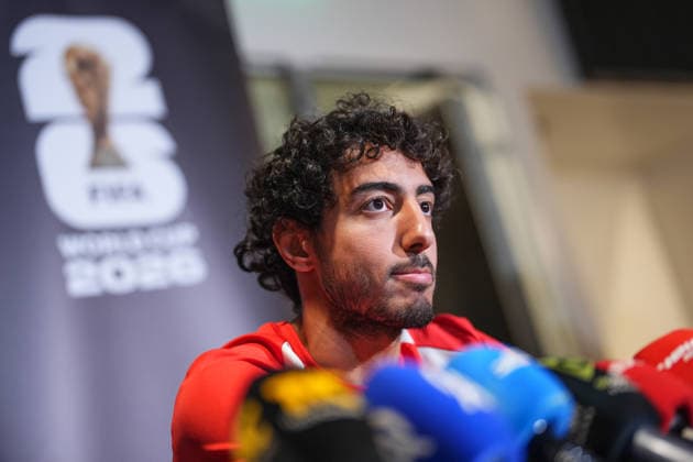 Ahead of the Australia v Egypt - FIFA World Cup, WM, Weltmeisterschaft, Fussball 2026 - Round of 32 TEXAS, UNITED STATES - JULY 2: Mohamed Hany of Egypt speaks during a press conference, PK, Pressekonferenz ahead of Egypt s FIFA World Cup 2026 Round of 32 match against Australia at Washburne Stadium in Dallas, Texas, United States, on July 2, 2026. Hakan Akgun Anadolu Texas United States. Editorial use only. Please get in touch for any other usage.  Copyright: x2026xAnadoluxHakanxAkgunx