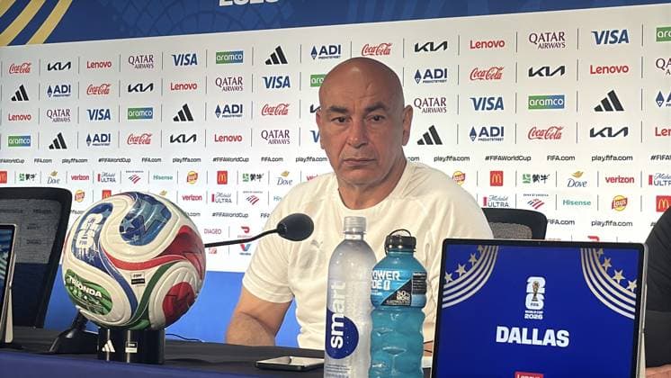 Ahead of the Australia v Egypt - FIFA World Cup, WM, Weltmeisterschaft, Fussball 2026 - Round of 32 TEXAS, UNITED STATES - JULY 2: Head coach of Egypt Hossam Hassan speaks during a press conference, PK, Pressekonferenz ahead of Egypt s FIFA World Cup 2026 Round of 32 match against Australia at Washburne Stadium in Dallas, Texas, United States, on July 2, 2026. Bozhan Memis Anadolu Texas United States. Editorial use only. Please get in touch for any other usage.  Copyright: x2026xAnadoluxBozhanxMemisx