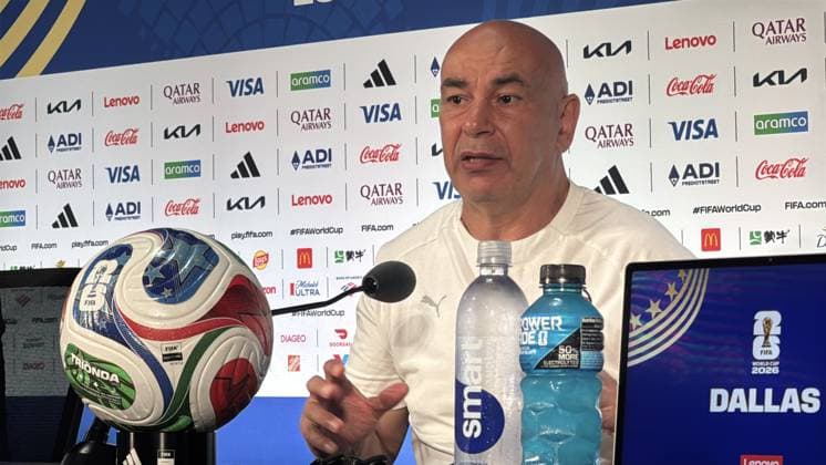 Ahead of the Australia v Egypt - FIFA World Cup, WM, Weltmeisterschaft, Fussball 2026 - Round of 32 TEXAS, UNITED STATES - JULY 2: Head coach of Egypt Hossam Hassan speaks during a press conference, PK, Pressekonferenz ahead of Egypt s FIFA World Cup 2026 Round of 32 match against Australia at Washburne Stadium in Dallas, Texas, United States, on July 2, 2026. Bozhan Memis Anadolu Texas United States. Editorial use only. Please get in touch for any other usage.  Copyright: x2026xAnadoluxBozhanxMemisx