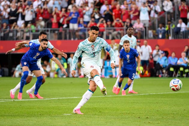 July 2, 2026, Toronto, Ontario, Canada: Portugal s CRISTIANO RONALDO (7) scores from the penalty spot during the FIFA World Cup, WM, Weltmeisterschaft, Fussball 2026 Round of 32 match between Portugal and Croatia at Toronto Stadium. World Cup 2026: RD 32: Portugal 2:1 Croatia  - ZUMAr228 20260702_znp_r228_001 Copyright: xVasiliyxRyabykhx