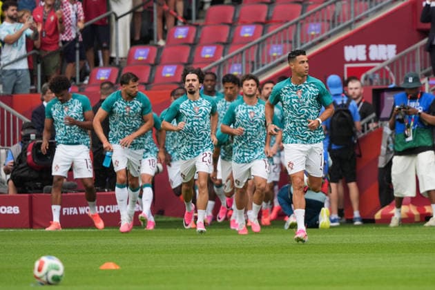 Portugal v Croatia Round of 32 - FIFA World Cup, WM, Weltmeisterschaft, Fussball 2026 Portugal national team, Nationalteam heading to the field to warm up during the FIFA World Cup 2026 Round Of 32 match between Portugal and Croatia at Toronto Stadium. on July 2, 2026 in Toronto, Canada. (Photo by Leonardo Ramirez Eyepix Group) Copyright: xLeonardoxRamirezx xEyepixxGroupx LR02072026-03512