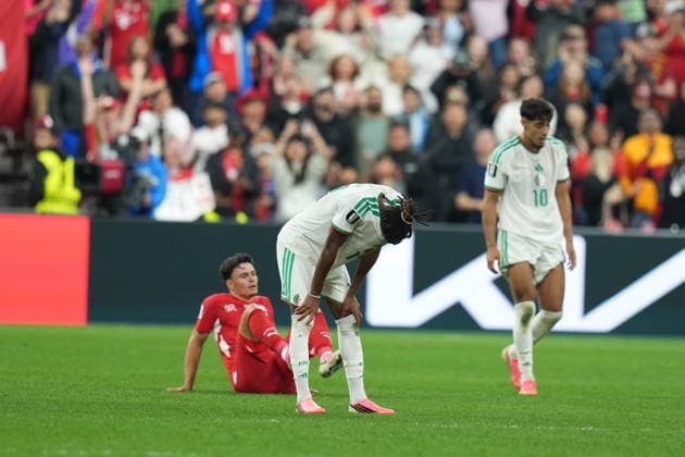 Switzerland v Algeria - FIFA World Cup, WM, Weltmeisterschaft, Fussball 2026 - Round of 32 VANCOUVER, CANADA - JULY 02: Players of Algeria react after the 2026 FIFA World Cup Round of 32 match between Switzerland and Algeria at BC Place (Vancouver Stadium) in Vancouver, British Columbia, Canada on July 02, 2026. Ercin Erturk Anadolu British Columbia Canada. Editorial use only. Please get in touch for any other usage.  Copyright: x2026xAnadoluxErcinxErturkx