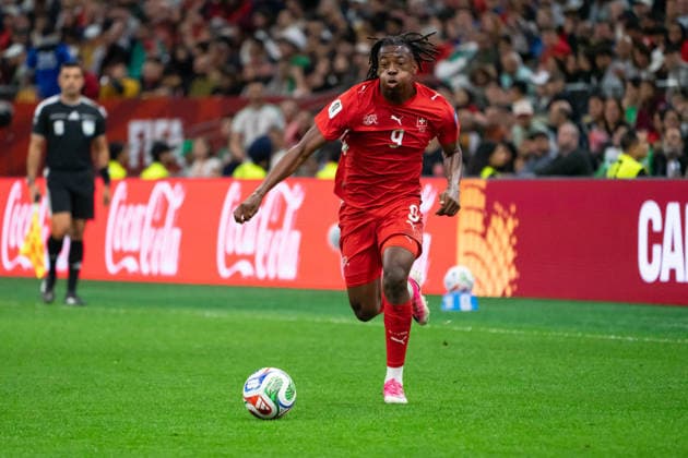VANCOUVER, CANADA - JULY 2: Johan Manzambi of Switzerland controls the ball during the FIFA World Cup, WM, Weltmeisterschaft, Fussball 2026 Round of 32 match between Switzerland and Algeria at BC Place Vancouver Stadium on July 2, 2026 in Vancouver, British Columbia, Canada.  Copyright: xAmyxElle SPPx Sportspressphoto_SPR183445