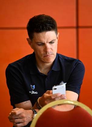 Tour de France 2026 Media Activities 03 07 2026 BARCELONA, SPAIN - JULY 03 : Stuyven Jasper (BEL) of Soudal Quick-Step speaking with the media during a press conference, PK, Pressekonferenz prior to the 113rd edition of Tour de France 2026, on July 3, 2026 in Barcelona, Spain, 03 07 2026 Barcelona Spain  Copyright: xTomasxSiskx