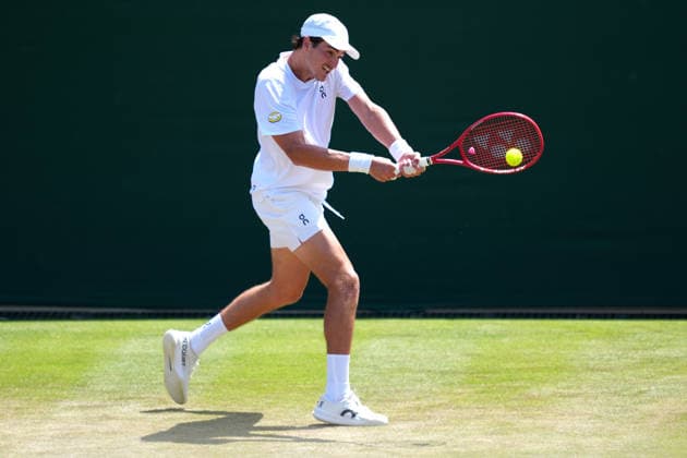 2026-07-03 The Championships - Wimbledon 2026 - Day Five LONDON, UNITED KINGDOM - JULY 3: Joao Fonseca of Brazil during Day Five of the The Championships - Wimbledon 2026 at All England Lawn Tennis and Croquet Club on July 3, 2026 in London, England. (Photo by Marleen Fouchier BSR Agency) London United Kingdom Content not available for redistribution in The Netherlands directly or indirectly through any third parties. Copyright: xBSRxAgencyx