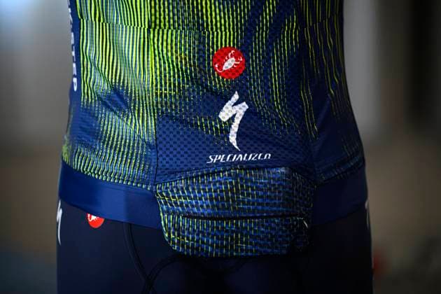 Tour de France 2026 Media Activities 03 07 2026 BARCELONA, SPAIN - JULY 03 : illustrative picture showing an airbag jersey of Castelli during a press conference, PK, Pressekonferenz of team Soudal - Quick Step prior to the 113rd edition of Tour de France 2026, on July 3, 2026 in Barcelona, Spain, 03 07 2026 Barcelona Spain  Copyright: xTomasxSiskx