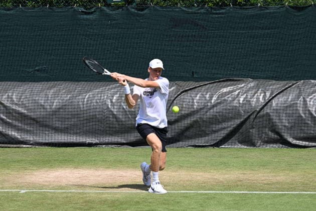 Tennis - Wimbledon 2026 - ITF - The Championships - 03 06 2026 - Tennis - Wimbledon 2026 - ITF - The Championships - 03 06 2026 - Jannik Sinner - Italie - Entrainement London  Copyright: xChryslenexCaillaud Psnewzx
