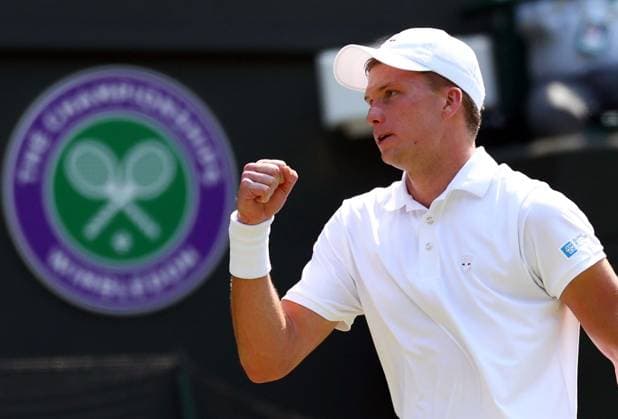 Jenson Brooksby celebrates during his third round match Wimbledon Tennis Championships, Day 5, The All England Lawn Tennis and Croquet Club, London, UK - 03 Jul 2026London The All England Lawn Tennis and United Kingdom  Copyright: xKieranxMcManus Shutterstockx 16970351ce