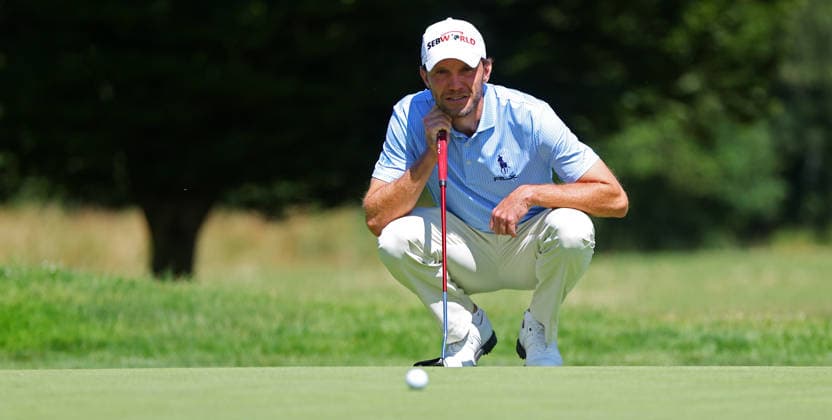 GOLF - BMW International Open 2026 MUNICH,GERMANY,03.JUL.26 - GOLF - DP World Tour, BMW International Open, GC Eichenried. Image shows Maximilian Kieffer (GER) and his caddy.  GEPAxpictures xThomasxBachun