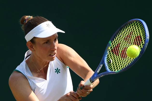 The Championships Wimbledon 2026- DAY 7- 03 07 2026 - Elise Mertens - Double Great Britain, London, All England Lawn Tennis Club, The Championships Wimbledon 2026 - DAY 7- 03 07 2026 Belgian player Elise Mertens (BEL) and her doubles partner Shuai Zhang (CHN) pictured during their first round double match in London , All England Lawn Tennis Club at The Championships Wimbledon 2026 LONDON GREAT BRITAIN  Copyright: xMélaniexJeusettex