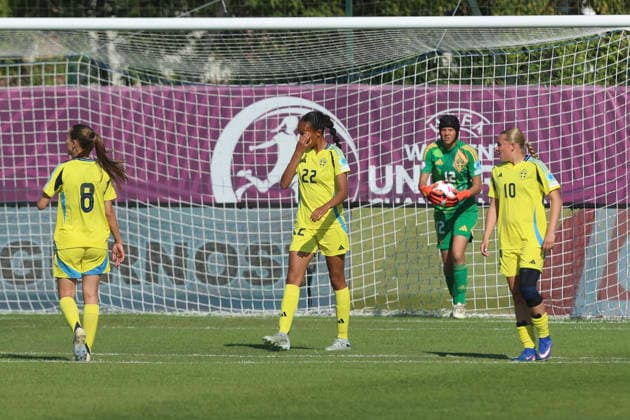 260703 Olivia Okara of Sweden looks dejected during the women s Euro Under-19 football match between Sweden and Germany on July 3, 2026 in Zenica. Photo: Aleksandar Djorovic BILDBYRAN COP 184 XX0042 fotboll football soccer fotball u19 em match 3 sverige germany womens euro under-19 sweden dam bbeng u19 f19 euros depp *** July 3, 2026: Olivia Okara of Sweden looks dejected during the Women s Under-19 European Championship soccer match between Sweden and Germany on July 3, 2026 in Zenica. Photo by Aleksandar Djorovic. BILDBYRAN COP 184 XX0042 soccer U19 European Championship match 3 Sweden Germany women s U19 European Championship Sweden women s U19 soccer  Copyright: ALEKSANDARxDJOROVIC BB260703ZN006