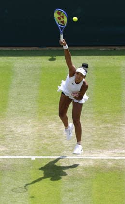 Tennis: Wimbledon championships Naomi Osaka of Japan plays against Daria Kasatkina of Australia in the women s singles third round at the Wimbledon tennis tournament in London on July 3, 2026.  A14AA0005621489P