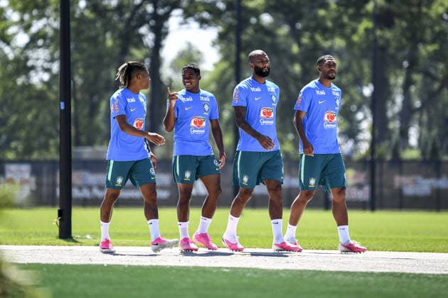 Sport Bilder des Tages Brazilian Team enters training at their New Jersey base the Columbia Park Training Facility in Morristown, NJ, United States. (Photo by Rebekah Wynkoop SPP)  Copyright: xRebekahxWynkoop SPPx Sportspressphoto_SPR183757