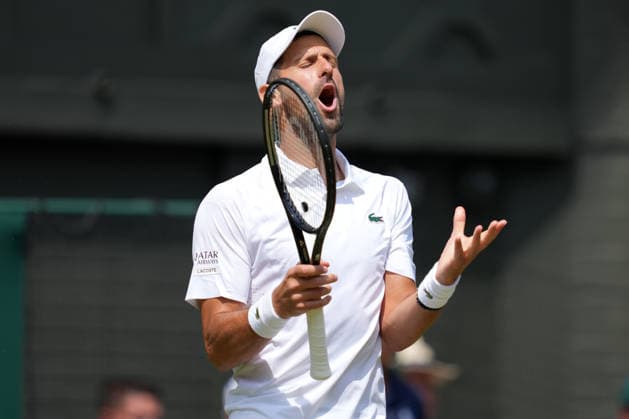 2026-07-03 The Championships - Wimbledon 2026 - Day Five LONDON, UNITED KINGDOM - JULY 3: Novak Djokovic of Serbia during Day Five of the The Championships - Wimbledon 2026 at All England Lawn Tennis and Croquet Club on July 3, 2026 in London, England. (Photo by Marleen Fouchier BSR Agency) London United Kingdom Content not available for redistribution in The Netherlands directly or indirectly through any third parties. Copyright: xBSRxAgencyx